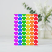 Pride Rainbow Heart Line Postkarte (Stehend Vorderseite)
