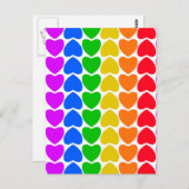 Pride Rainbow Heart Line Postkarte (Vorne/Hinten)