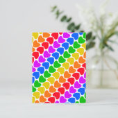 Pride Rainbow Heart Line Postkarte (Stehend Vorderseite)
