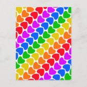 Pride Rainbow Heart Line Postkarte (Vorderseite)