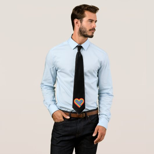 Pride Rainbow Heart Neck Krawatte (Beispiel)