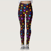 Pride Rainbow Hearts LGBT Gay Que eine Liebe Leggings (Vorderseite)