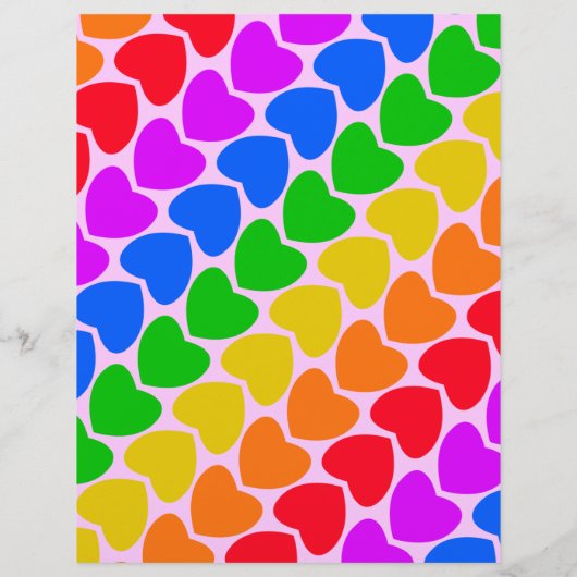 Pride Rainbow Hearts Ripp von Flyer (Hinten)