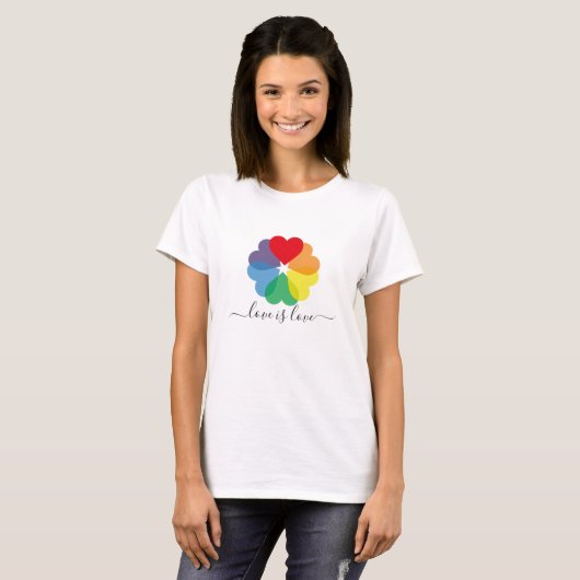 Pride Rainbow Hearts T-Shirt (Vorne ganz)