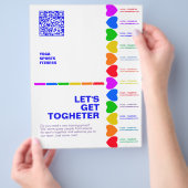 Pride Rainbow Herzreißen vom Flyer (Hand)