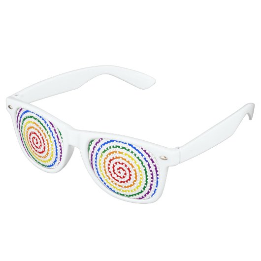 Pride Rainbow Hypnotizer Partybrille (Schrägansicht)