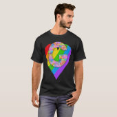 Pride Rainbow Letter G Anfangsname Monogramm Que T-Shirt (Vorne ganz)