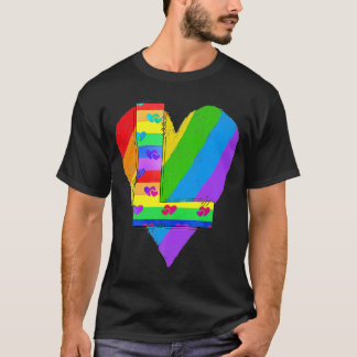 Pride Rainbow Letter L Initialname Monogramm Que T-Shirt
