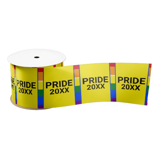 Pride Rainbow LGBT LGBTQ Template Satinband (Spule)