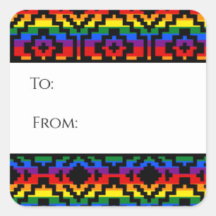 Pride Rainbow LGBTQ Geometric Tag Sticker