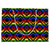 Pride Rainbow LGBTQ Geometrisch Große Geschenktüte (Rückseite)