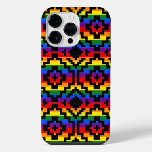 Pride Rainbow LGBTQ Geometrisch iPhone Hülle (Rückseite)