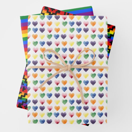 Pride Rainbow LGBTQ Geschenkpapier Set (Beispiel)