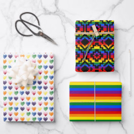 Pride Rainbow LGBTQ Geschenkpapier Set