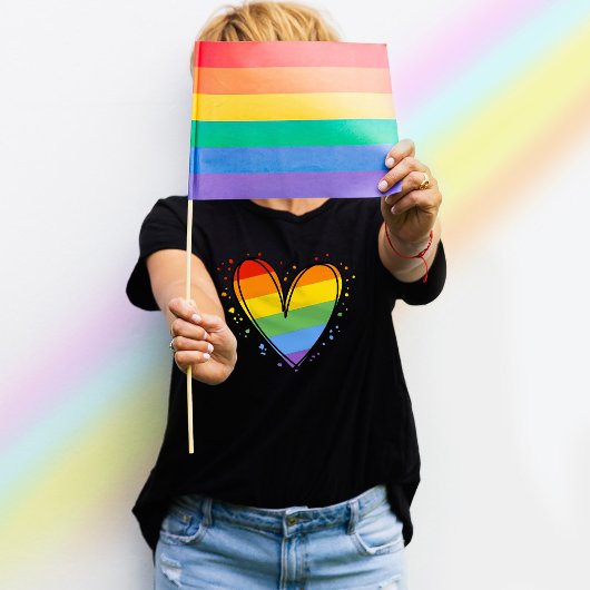 Pride Rainbow LGBTQ Girls Basic Dark T - Shirt