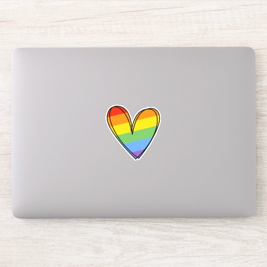 Pride Rainbow LGBTQ Herz Hochzeit Aufkleber (Computer)