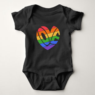 Pride Rainbow LGBTQ I Liebe My Vaters Baby Bodysui Strampler