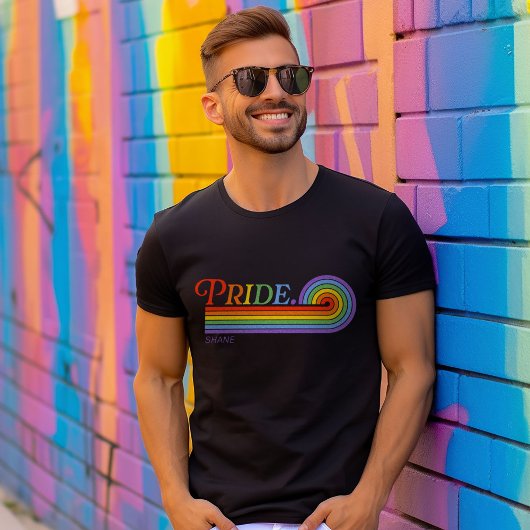 Pride Rainbow LGBTQ Men's Basic Dark T-Shirt
