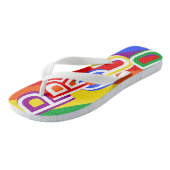 Pride Rainbow LGBTQIA Flip Flops Badesandalen (Schrägansicht)