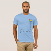 PRIDE Rainbow LGBTQIA Herz Balloon Blue T - Shirt (Vorne ganz)