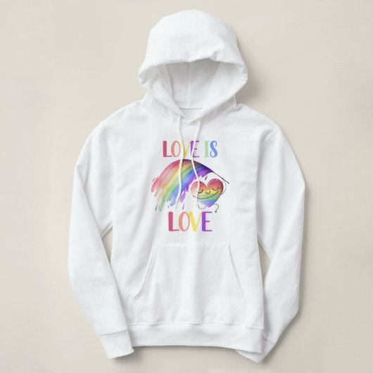Pride Rainbow Liebe Hoodie Sweatshirt (Design vorne)