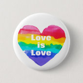 Pride Rainbow Liebe Liebe Button (Vorderseite)