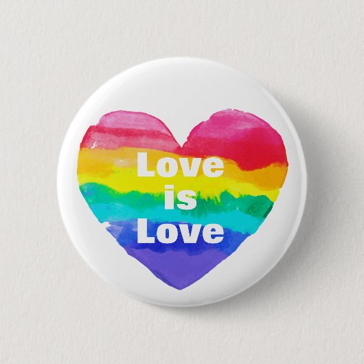 Pride Rainbow Liebe Liebe Button (Vorderseite)
