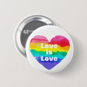 Pride Rainbow Liebe Liebe Button (Vorne & Hinten)