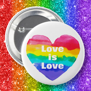 Pride Rainbow Liebe Liebe Button