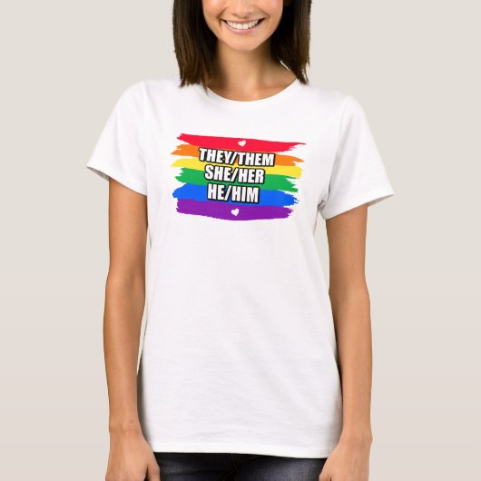 Pride Rainbow Liebe T - Shirt (Vorderseite)