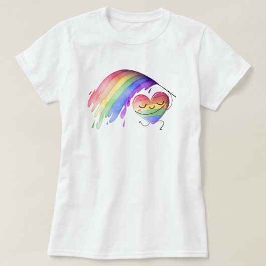 Pride Rainbow Liebe T - Shirt (Design vorne)