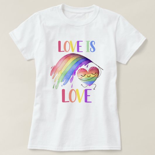 Pride Rainbow Liebe T - Shirt (Design vorne)