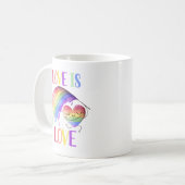 Pride Rainbow Liebe Tasse (Vorderseite Links)