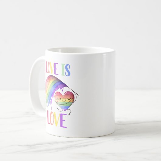 Pride Rainbow Liebe Tasse (Vorderseite Links)