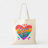 Pride Rainbow Liebe Tote Bag Tragetasche (Rückseite)