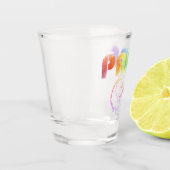 Pride Rainbow Lion Kontur transparent Schnapsglas (Links)