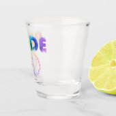 Pride Rainbow Lion Kontur transparent Schnapsglas (Rechts)