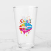 Pride Rainbow Lips LGBTQ | Dripping Lips Glas (Rückseite)