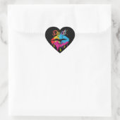 Pride Rainbow Lips LGBTQ | Dripping Lips Herz-Aufkleber (Tasche)