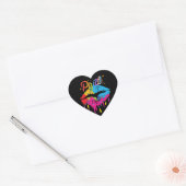 Pride Rainbow Lips LGBTQ | Dripping Lips Herz-Aufkleber (Umschlag)