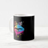 Pride Rainbow Lips LGBTQ | Dripping Lips Kaffeetasse (Vorderseite Links)