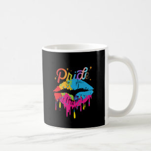 Pride Rainbow Lips LGBTQ Dripping Lips Kaffeetasse