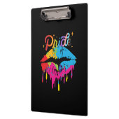 Pride Rainbow Lips LGBTQ | Dripping Lips Klemmbrett (Links)