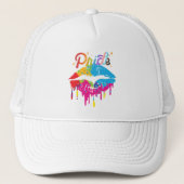 Pride Rainbow Lips LGBTQ | Dripping Lips Truckerkappe (Vorderseite)