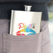 Pride Rainbow Lips | LGBTQ | Tropfflasche Flachmann (Beispiel)