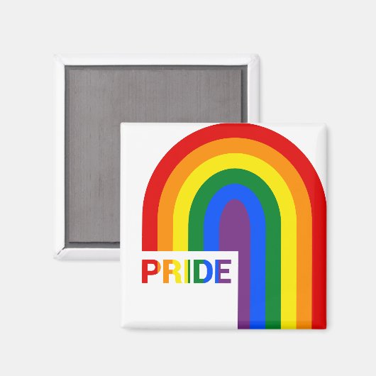 Pride Rainbow Magnet (Vorderseite/Rückseite)
