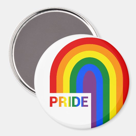 Pride Rainbow Magnet (Vorderseite/Rückseite)