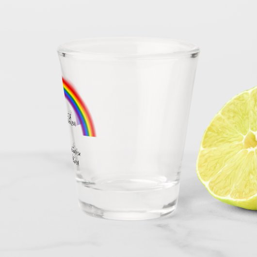 Pride Rainbow mit benutzerdefinierter Text-Liebe i Schnapsglas (Rechts)