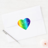 PRIDE Rainbow Multicolor Personalisiert Herz-Aufkleber (Umschlag)