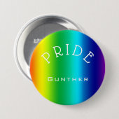 PRIDE Rainbow Multicolor Personalisiertes Abzeiche Button (Vorne & Hinten)